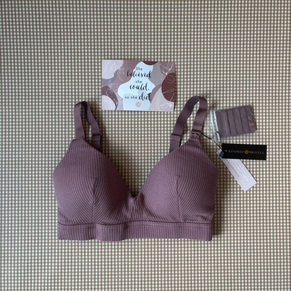 Kindred Bravely SMALL Bra Mauve Simply Sublime Nursing Wireless Back Closure - Picture 1 of 11